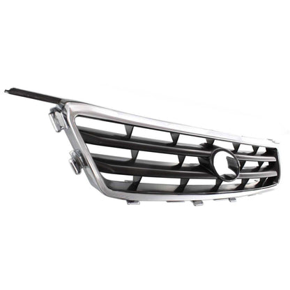 Grille For 2000-2001 Toyota Camry Chrome Shell w/ Black Insert Plastic