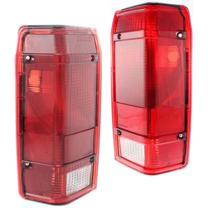 Halogen Tail Light Set For 1983-1990 Ford Ranger Clear & Red Lens 2Pcs