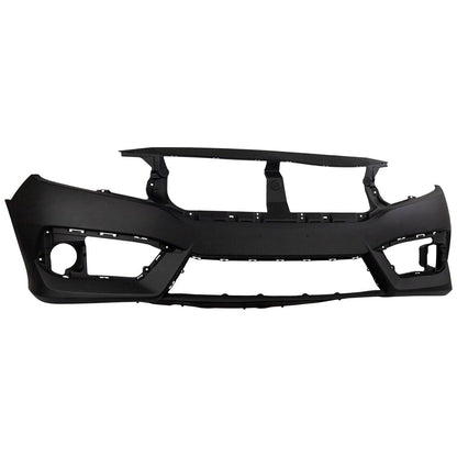 Front Bumper Cover Primered for 2016-2018 Honda Civic Coupe/Sedan 16-18