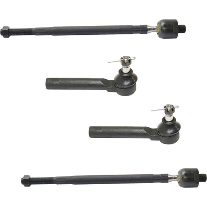 Tie Rod Ends Set of 4 Front Driver & Passenger Side Inner Interior Inside