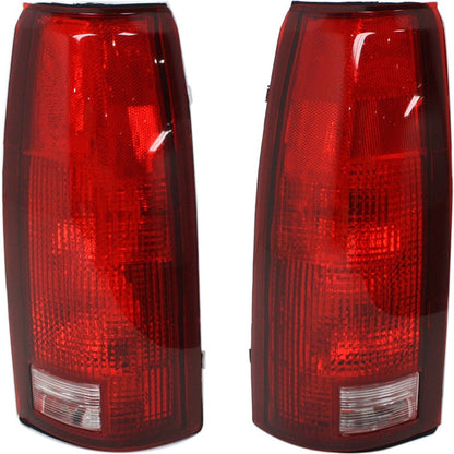 Driver and Passenger Side Tail Lights, Without bulb(s), Halogen