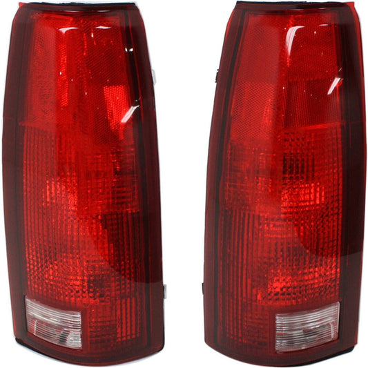 Driver and Passenger Side Tail Lights, Without bulb(s), Halogen