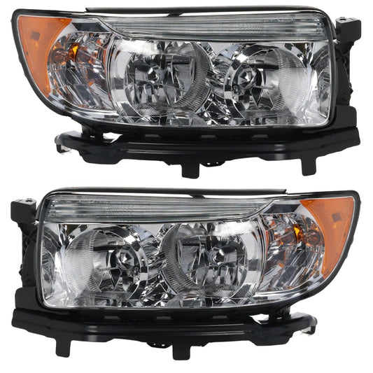 Driver and Passenger Side Headlights, with Bulbs, Halogen