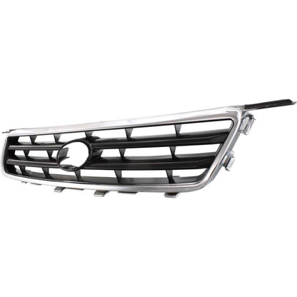 Grille For 2000-2001 Toyota Camry Chrome Shell w/ Black Insert Plastic