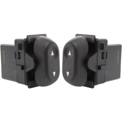 Window Switch Set For 2004-2008 Ford F-150 Rear Driver and Passenger Side Black