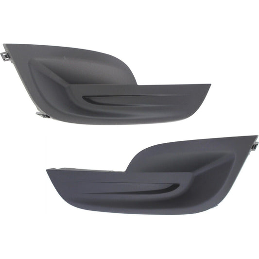 Fog Light Cover Set For 2013-2015 Nissan Altima Front Left and Right Black