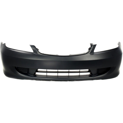 Front Bumper Cover Primed for 2004 2005 Honda Civic Sedan / Coupe 04 05